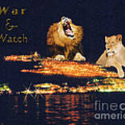 Lion Of Judah War And Watch Art Print