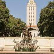 Littlefield Fountain And University Of Texas Tower Art Print