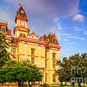 Lockhart Courthouse Ii Main Street - Lockhart Texas Art Print