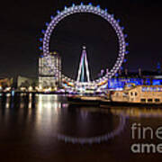 London Eye Night Art Print