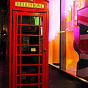 London Red Phone Booth Art Print