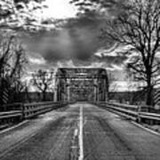 Lonely Highways Black And White Art Print