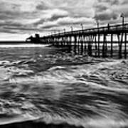 Lonely Man On The Pier Art Print