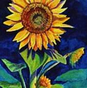 Midnight Sunflower Art Print