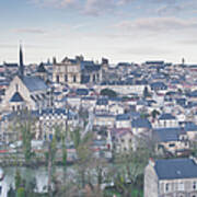 Looking Over The Rooftops Of Poitiers Art Print
