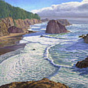 Looking South- Oregon Coast Art Print