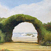 Lovers Arch By The Sea Art Print