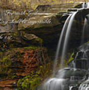 Luke Scripture Waterfall Art Print