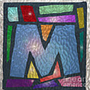 M As Stained Glass Art Print