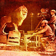 M G M Filming Of Leo The Lion Production Logo 1917 To 1928 Art Print