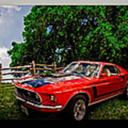 1969 Ford Mach 1 Mustang Art Print