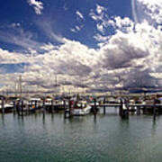 Mackinaw City Marina Art Print