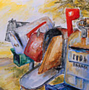 Mailboxes In Texas Art Print