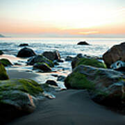 Malibu Beach At Sunrise Art Print