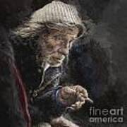 Man With Cigarette Art Print