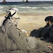 Manet, douard 1832-1883. On The Beach Art Print