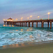 Manhattan Beach Reflections Art Print