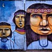 Mapuche Chilean Aborigine Graffiti's Art Print