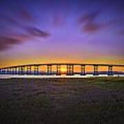 Mare Island Bridge At Sunset Art Print