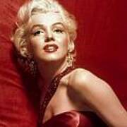 Marilyn Monroe In Red Art Print