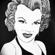 Marilyn Monroe- Scratch Bd Art Print