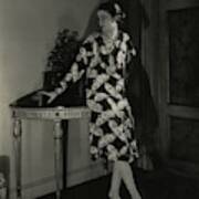 Marion Morehouse Wearing A Cheruit Dress Art Print
