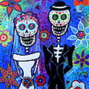 Married Couple Dia De Los Muertos Art Print