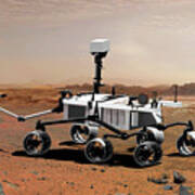 Mars Science Laboratory Rover Art Print