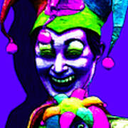 Marti Gras Carnival Clown 20130129v3 Art Print