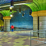 Metro Subway Station Interior Hollywood Ca Art Print