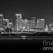 Miami On A Clear Summer Night Art Print