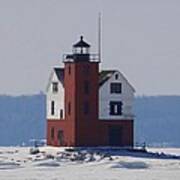 Michigan's Round Island Lighthouse Art Print