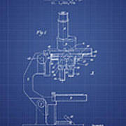 Microscope Patent From 1931 - Blueprint Art Print
