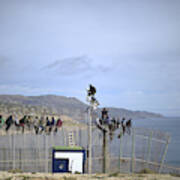 Migrants Seek Asylum In The Spanish Enclave Of Melilla In Northern Africa Art Print