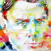 Mikhail Bulgakov - Watercolor Portrait Art Print