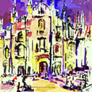 Milan Italy Cathedral Abstract Art By Ginette Art Print