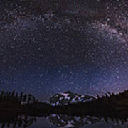 Milky Way At Picture Lake Art Print