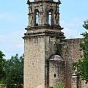 Mission San Jose Steeple Tower In San Antonio Missions National Historical Park Art Print