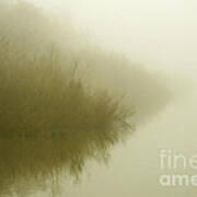 Misty Morning Reflection. Art Print