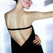 Model Wearing A Geoffrey Beene Dress Art Print