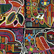 Mola Textiles Art Print