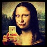 Mona Lisa Selfie Art Print