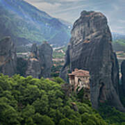 Monastery In The Meteora, Greece Art Print