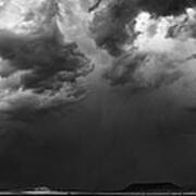 Monsoon Afternoon - Black And White New Mexico Desert Photograph Art Print