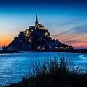 Mont St Michel Sunset Art Print