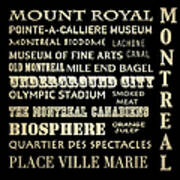 Montreal Quebec Famous Landmarks Art Print