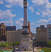 Monument Circle Indianapolis Soldiers And Sailors Monument Art Print