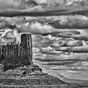 Monument Valley 6 Bw Art Print