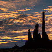 Monument Valley At Sunrise Art Print