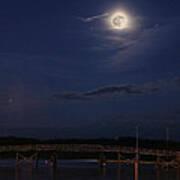 Moon Over Annapolis Art Print